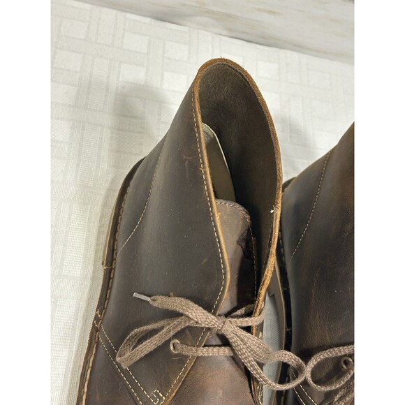 Clarks Collection Mens Size 12 M Brown Leather Classic Desert Chukka Boots shoe main image 12